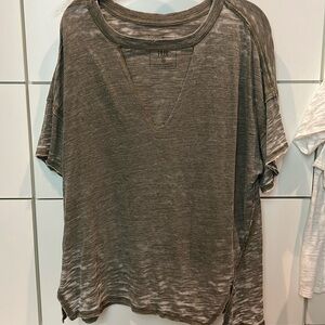 Free People olive green top